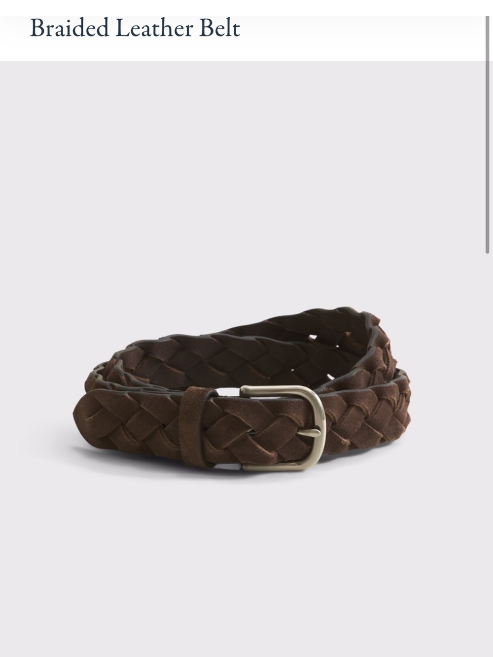 Abercrombie & Fitch Braided Leather Belt - Brown